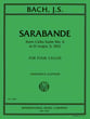Sarabande from Cello Suite, No 6 in D Major, S. 2012 Cello Quartet cover